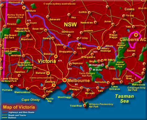 Victoria - Click to see more Information or See Regional Maps Below ...