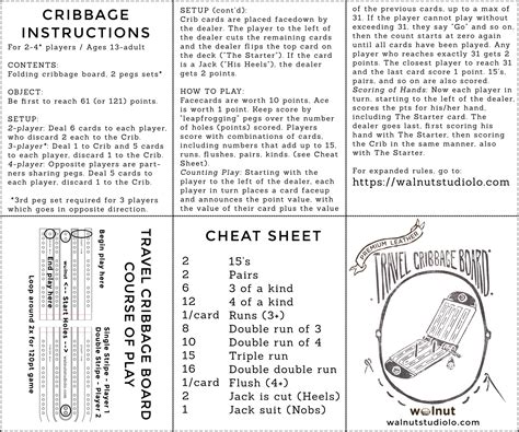 Rules For Cribbage Printable - Printable Word Searches