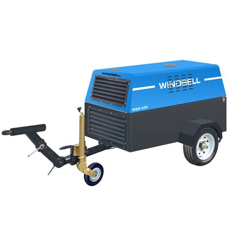 7 Bar 25HP 80cfm 100cfm Small Mining Diesel Powered Screw Air ...