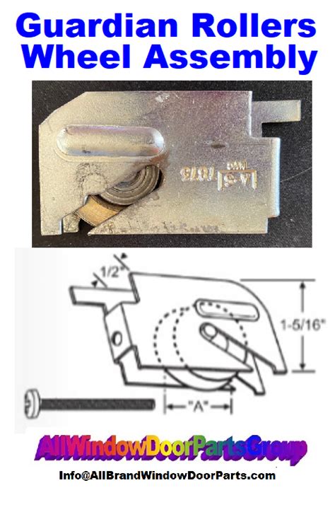 Guardian Glass Patio Door Parts | Roller Wheel Assembly | All Window Door Parts Group