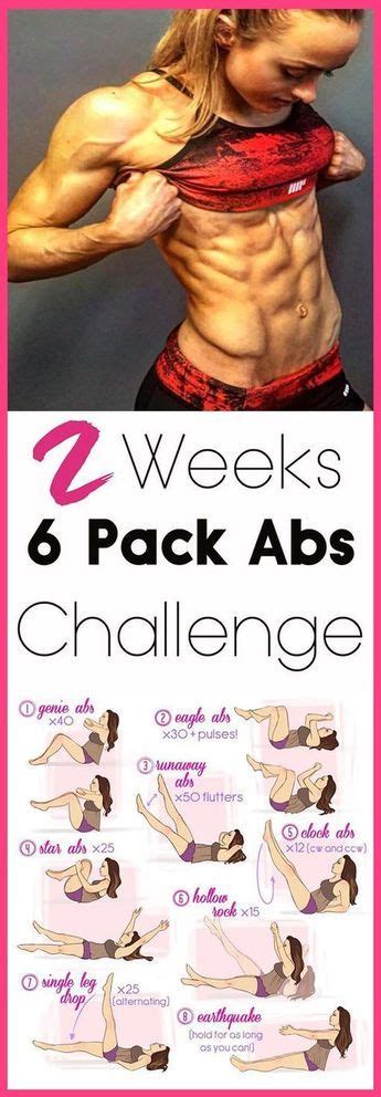 2 weeks to 6 pack abs | Ab workout challenge, 6 pack abs workout, Abs workout gym