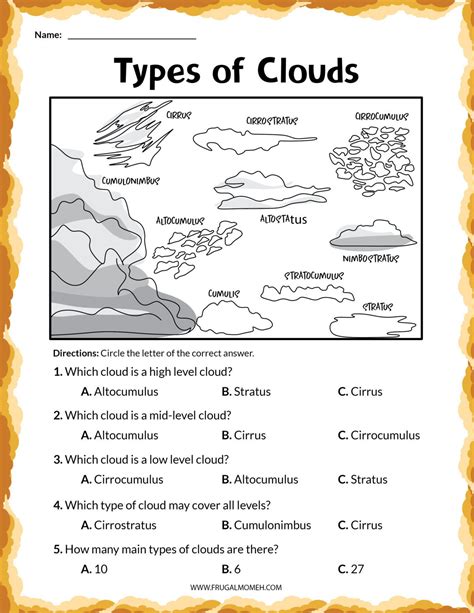 Free Printable Clouds Activity Sheets | Weather worksheets, Guided reading worksheets, Cloud ...