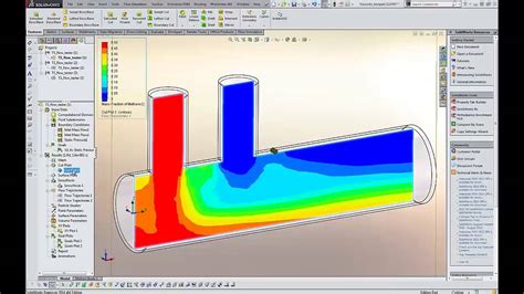 SOLIDWORKS Flow Simulation 2014 CFD Demo – Fluid Mixing Flow Analysis - YouTube