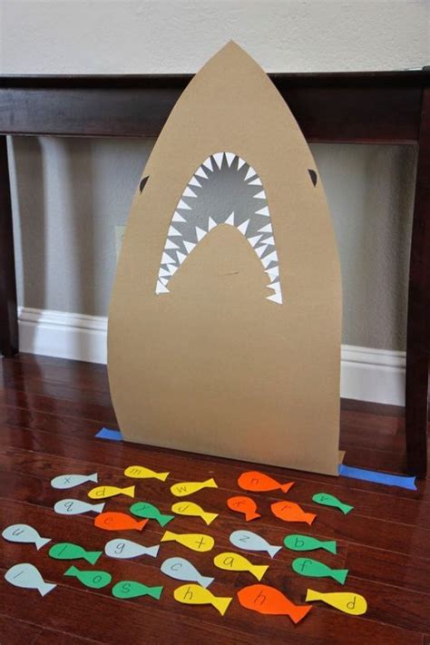 Feed the Shark Alphabet Game for Kids | Preschool activities ...