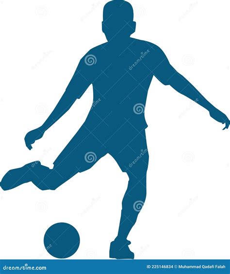 A Futsal Player Ready To Kick Stock Illustration - Illustration of landscape, background: 225146834