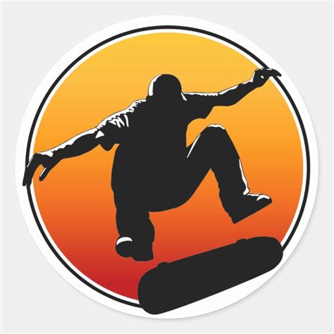 Skateboarding stickers | Zazzle