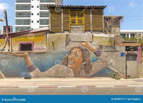 Graffiti Sur Les Rues De Tel Aviv Image éditorial - Image du ville ...