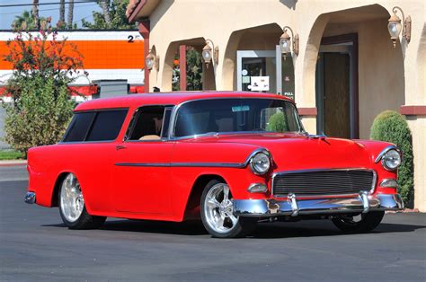 1955, Chevrolet, Chevy, Nomad, Streetrod, Street, Rod, Hot, Red, Usa ...