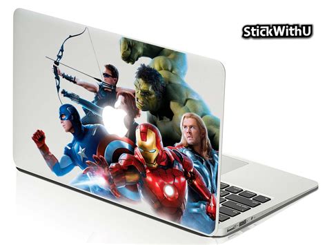 The Avengers Decal Marvel Sticker Iron Man Captain America Thor Macbook Decal Macbook Skin ...