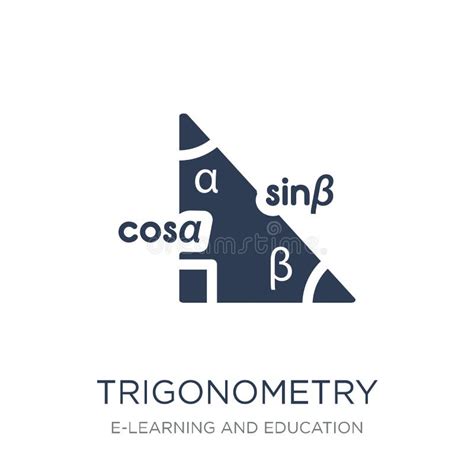 Trigonometry Icon Vector Sign and Symbol Isolated on White Background, Trigonometry Logo Concept ...