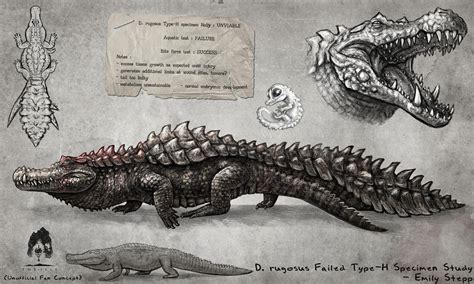 Hyperendocrin Deinosuchus Fan Concept by EmilyStepp on DeviantArt | Creature concept art ...