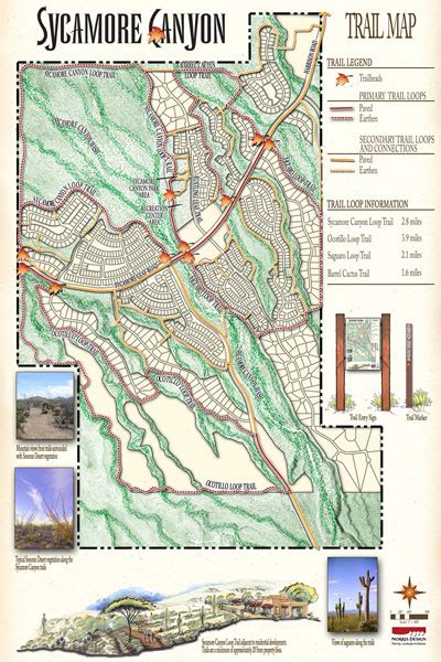 Area Map & Trails - Sycamore Canyon Tucson