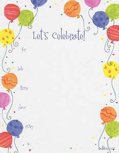 LET'S CELEBRATE PARTY INVITATIONS Birthday Fill-In Adult Cards Balloons NEW | eBay