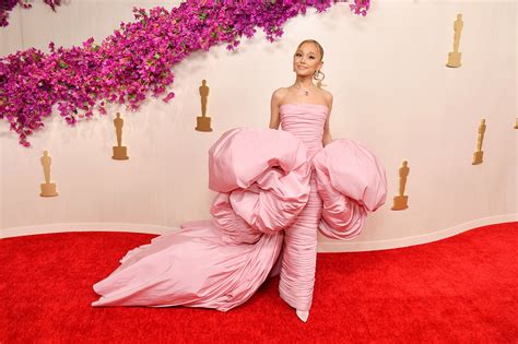 Ariana Grande Channels Her Wicked Character in Dramatic Pink Gown at Oscars 2024 | Vanity Fair