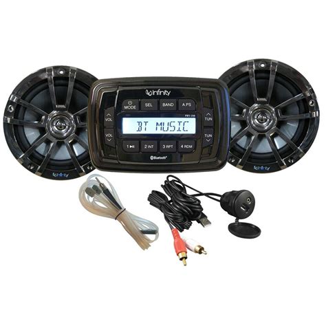 Infinity INFMPK250 Includes PRV250 Stereo With Chrome INF612 Waterproof Speakers - Rock The Boat ...