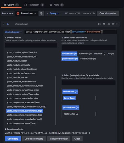 Using Yoctopuce sensors with Prometheus and Grafana