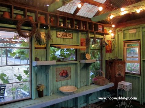 Inside the potting shed -- is this cute or what? | Garden shed ...