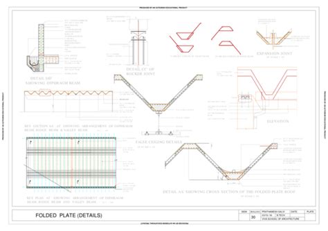 (PDF) FOLDED PLATE (DETAILS) DETAIL AA' SHOWING CROSS SECTION OF THE FOLDED PLATE ROOF KEY ...