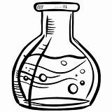 Chemistry Beaker Coloring Page · Creative Fabrica sketch template