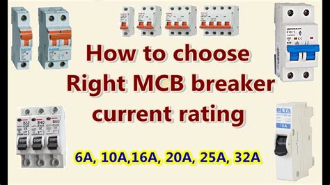 HOW to choose RIght MCB breaker current rating - YouTube