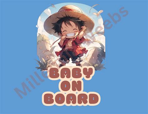 Luffy Baby on Board Sticker - Etsy