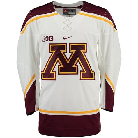 Minnesota Golden Gophers Nike NCAA Replica Hockey Jersey - White ...