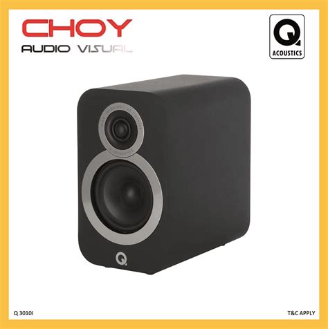 Q Acoustics 3010i Bookshelf Speakers (Carbon Black) - Choy Audio Visual