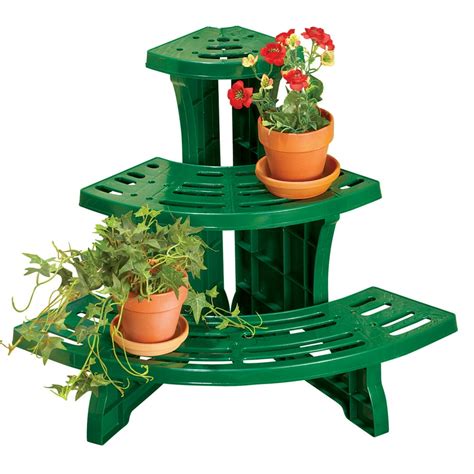 Versatile 3 Tier Corner Plant Stand, Green - Walmart.com - Walmart.com