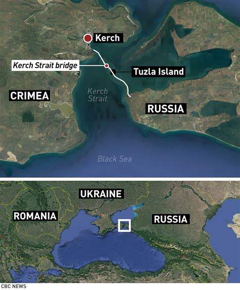 Kerch Strait Bridge Map