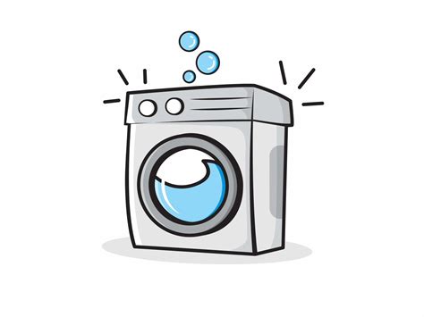 Washing machine cartoon illustration vector by VEEZA DESIGN on Dribbble