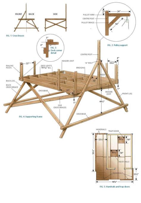 Free Deluxe Tree House Plans | Проекты домов на дереве, План дома на ...