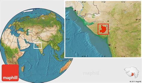 Satellite Location Map of Bhavnagar