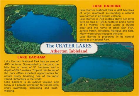 The Crater Lakes, Lake Barrine and Lake Eacham, Atherton Tableland ...