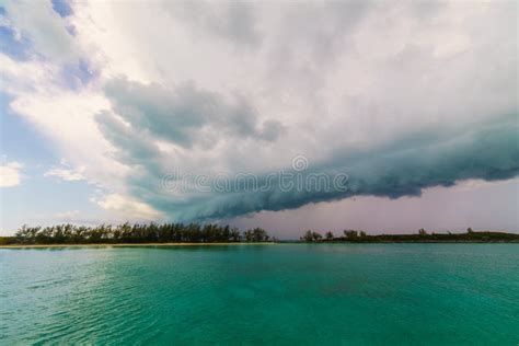 Squall Line Approaches Island Stock Photo - Image of gust, florida ...