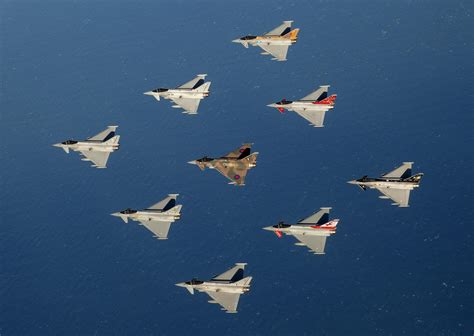 Typhoons representing the RAF Typhoon squadrons [3600x2552] : r/MilitaryPorn