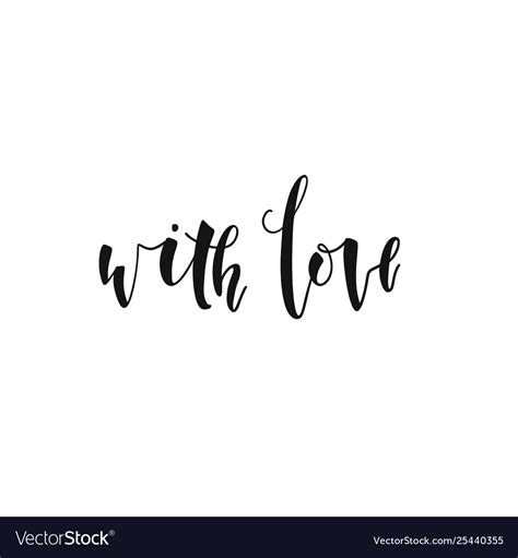 With love text Royalty Free Vector Image - VectorStock