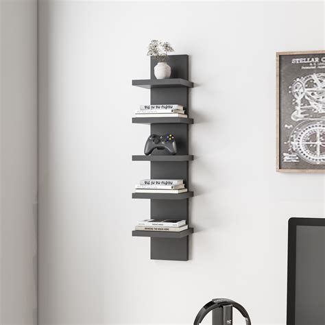 Homaterial 5 Tier Shelves for Wall, Vertical Column Wall Decor Mount ...