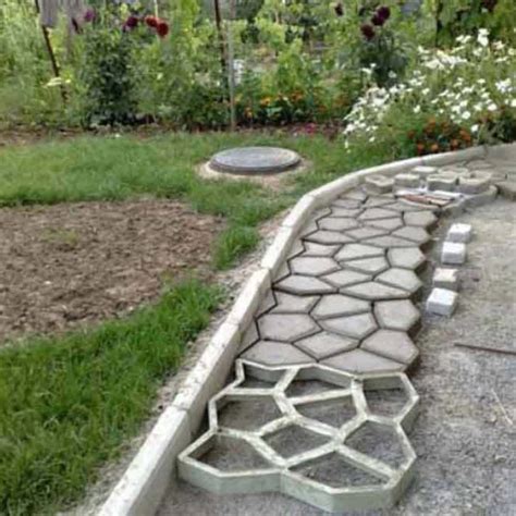 DIY Plastic Path Maker Mold Manually Paving/Cement Brick Molds Patio ...