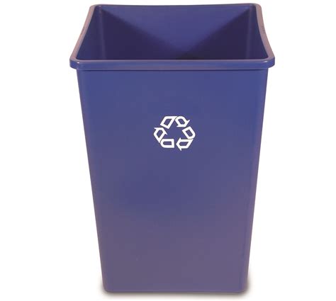 Rubbermaid 35 Gal Untouchable Square Recycling Bin | Recycle Away