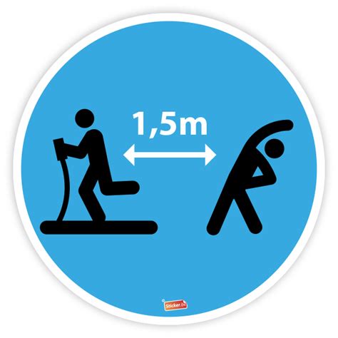 Sport sticker "Afstand houden" (21cm) - Sticker
