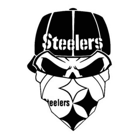 Set of 2 Pittsburgh Steelers Skull Decal 6 Inch Decals - Etsy