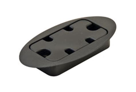 Cable Grommet, oval, plastic, black, 150mm x 75mm - HANDYCT