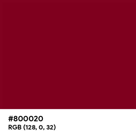 Burgundy color hex code is #800020