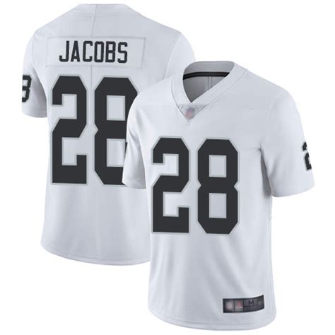 wholesale stitched jerseys Raiders #28 Josh Jacobs White Men\’s Stitched Vapor Untouchable ...