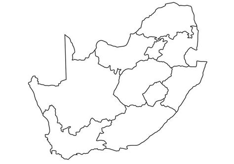 Blank South Africa Map