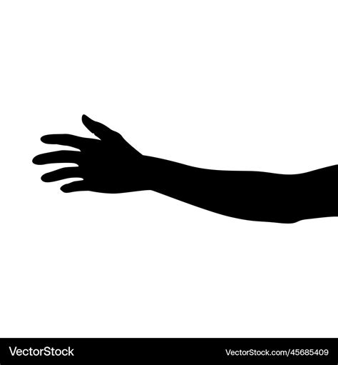 Arm hand silhouette design in black Royalty Free Vector