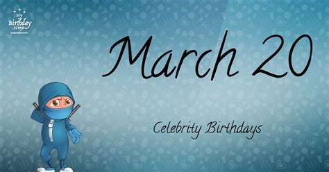 Who Shares My Birthday? Mar 20 Celebrity Birthdays No One Tells You About #2