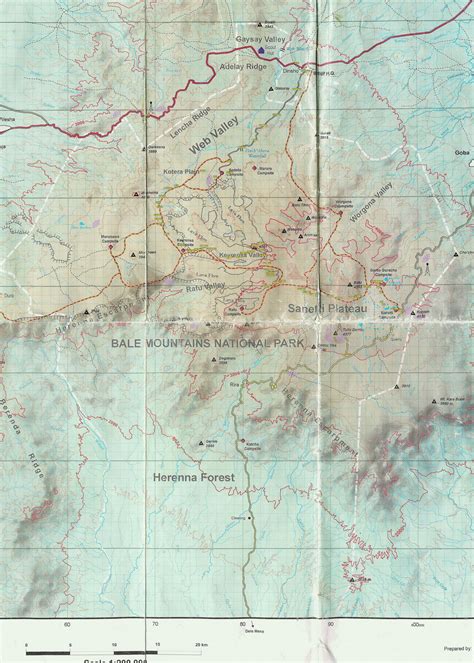 Bale Mountains National Park Map - Bale Mountains National Park Ethiopia • mappery