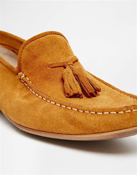 ASOS Loafers In Suede in Mustard (Yellow) for Men - Lyst