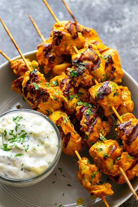 The Best Grilled Tandoori Chicken Skewers